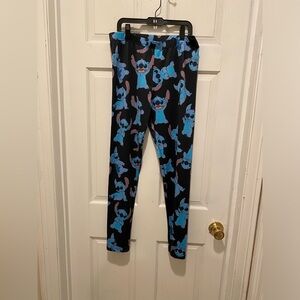 Disney Black and Blue Cat Pattern Leggings